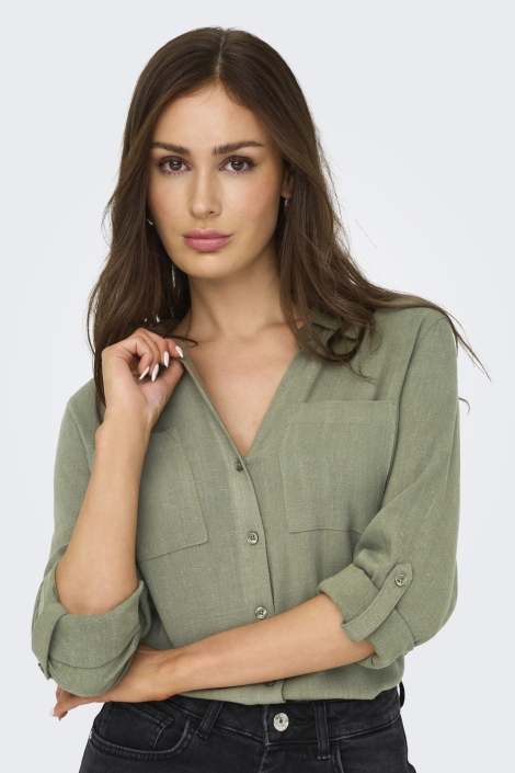 Only onlyasmin-siesta ls linen bl shirt